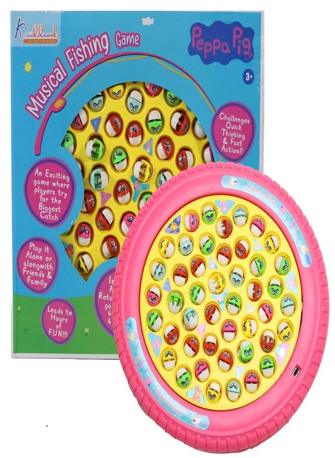 Kriiddaank Hasbro Peppa Pig Musical Fishing (Small) - Magnetic Board Game with Rotating Pond | Fun & Educational Toy for Kids | Safe, Engaging & Interactive Play - Image 1
